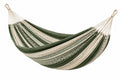Amaca 300 x 150 cm in cotone verde e beige a righe per giardino