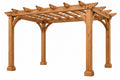 Pergola da giardino 400 x 300 x 250 cm in legno marrone con travi aperte