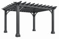 Pergola da giardino 300 x 300 x 240 cm in metallo nero - Struttura autoportante per esterni