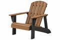 Poltrona da giardino 80 x 90 x 98 cm in legno marrone e nero - stile Adirondack con braccioli