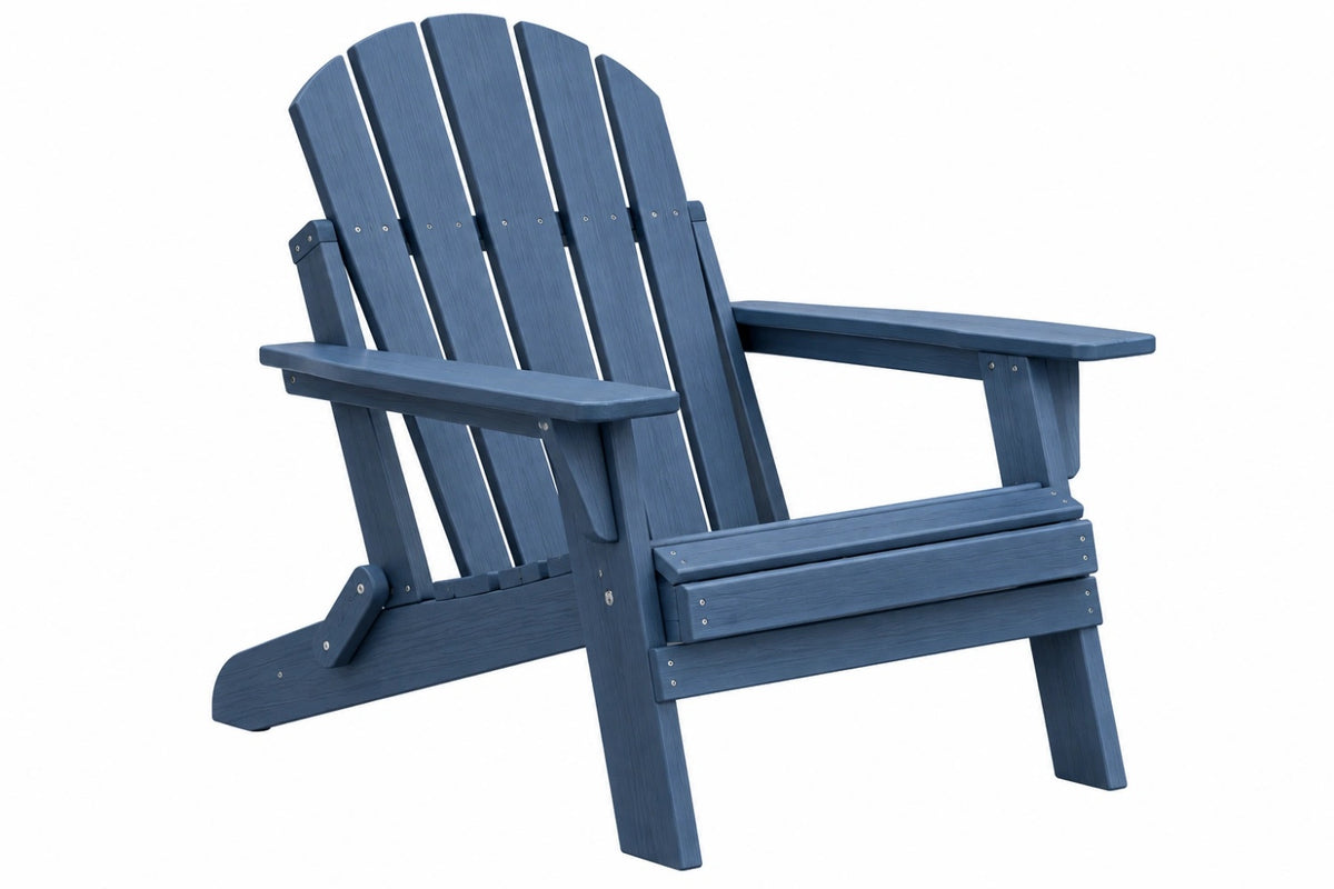 Sedia Adirondack da giardino 80 x 88 x 98 cm in legno blu con braccioli