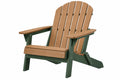 Sedia Adirondack da esterno 79 x 88 x 98 cm in plastica verde e marrone pieghevole