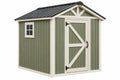 Casetta da giardino 183 x 122 x 198 cm in legno verde salvia con tetto in metallo - deposito da esterno